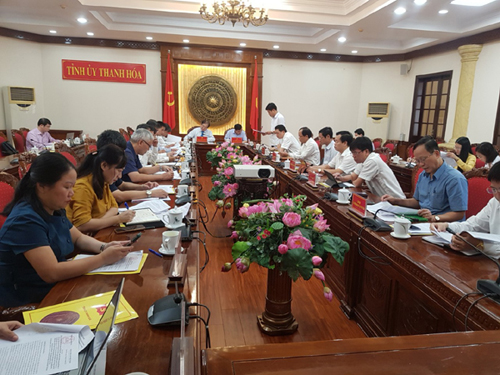 Đảng đoàn LHH Việt Nam làm việc với Tỉnh ủy Thanh Hóa