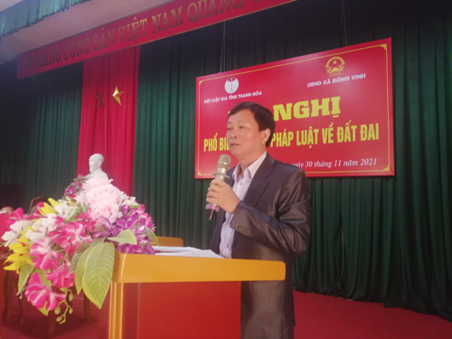 Hội Luật gia tỉnh Thanh Hóa: Phổ biến, tư vấn pháp luật về đất đai tại xã Đông Vinh, thành phố Thanh Hóa 