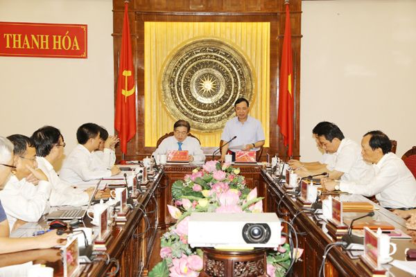 Đoàn công tác của Đảng đoàn Liên hiệp các hội Khoa học và Kỹ thuật Việt Nam làm việc tại tỉnh Thanh Hóa