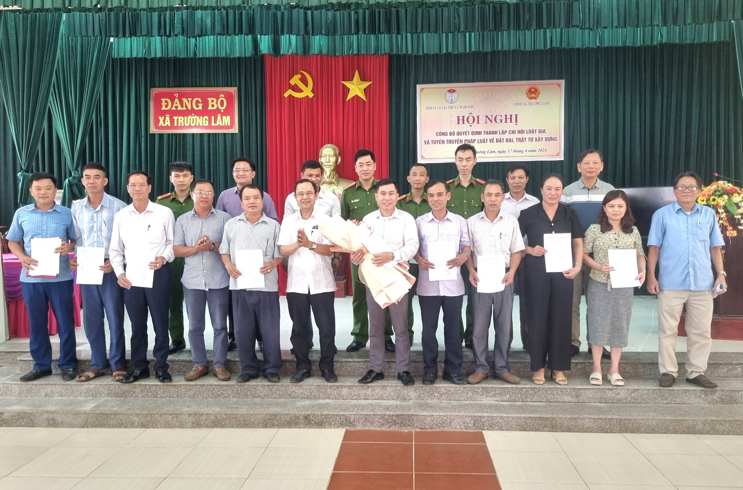Hội Luật gia: Thành lập Chi hội Luật gia xã Trường Lâm (thị xã Nghi Sơn)
