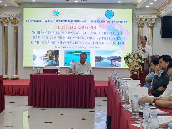Hội KH Thủy lợi: Nghiên cứu giải pháp nâng cao dung tích hồ chứa, bảo đảm an ninh nguồn nước tỉnh Thanh Hóa