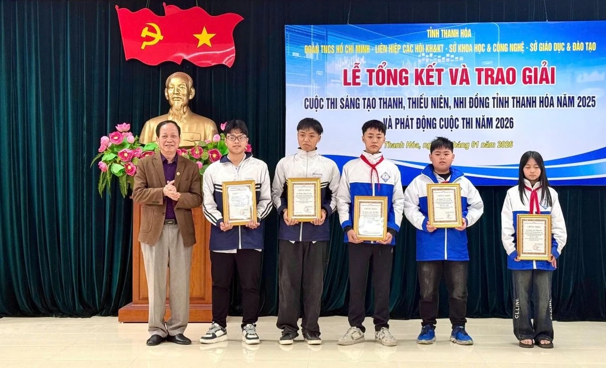 17 mô hình tiêu biểu được trao giải cuộc thi sáng tạo thanh thiếu niên, nhi đồng