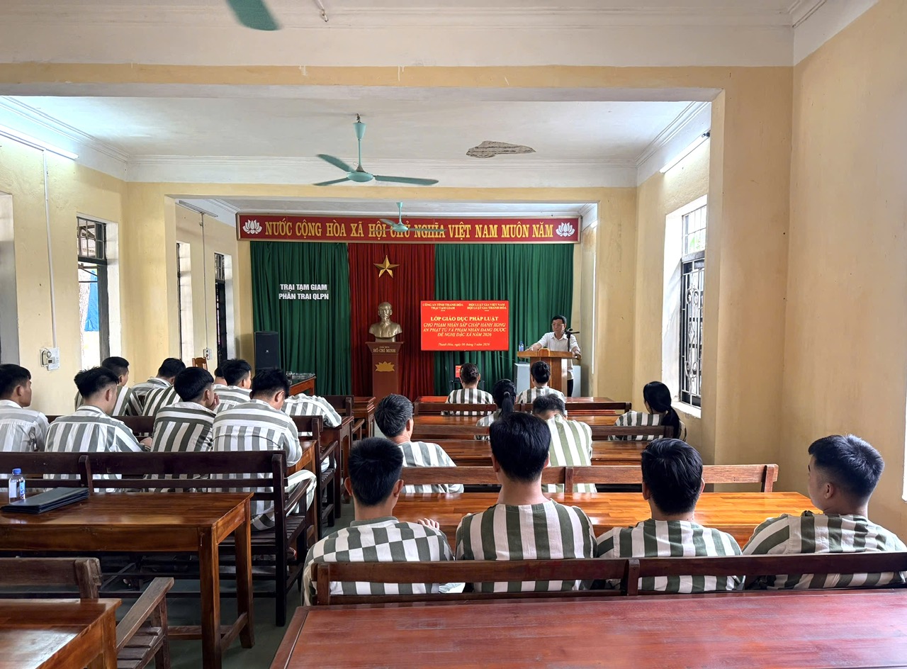 Hội Luật gia: Phổ biến, tư vấn pháp luật, hỗ trợ pháp lý phạm nhân Trại Tạm giam Công an tỉnh 