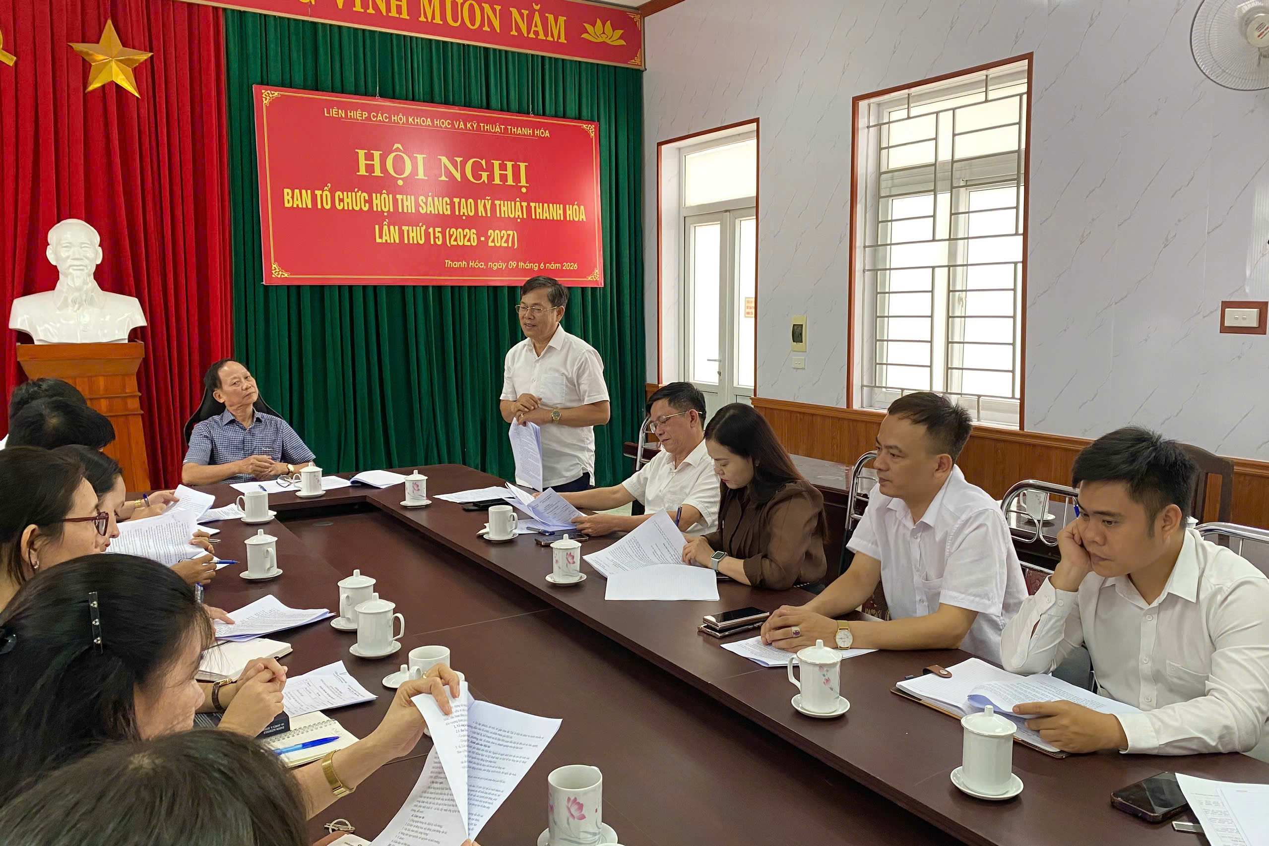 Họp Ban Tổ chức Hội thi Sáng tạo Kỹ thuật Thanh Hóa lần thứ 15 và Giải thưởng Sáng tạo Khoa học và Công nghệ năm 2026