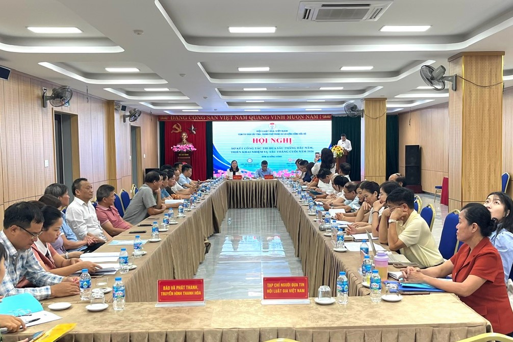 Cụm Thi đua Hội Luật gia các tỉnh, thành phố Trung du và Đồng bằng Bắc Bộ sơ kết sáu tháng đầu năm 2026
