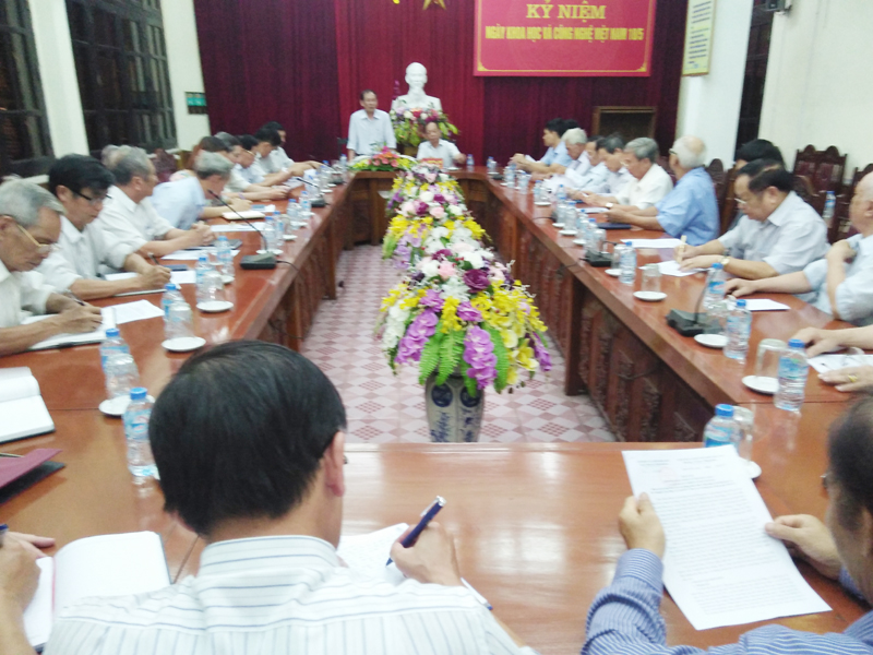 Ban Tuyên giáo Tỉnh ủy làm việc với Liên hiệp các hội Khoa học và Kỹ thuật tỉnh